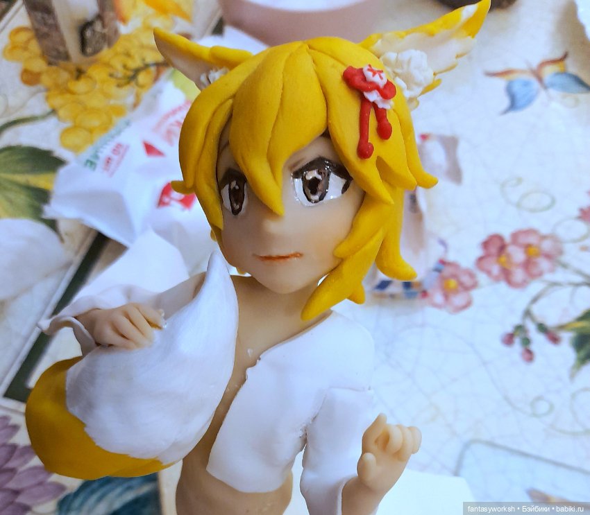 "Аниме. Фигурка Кицуне" Авторские куклы Натальи Игнатьевой