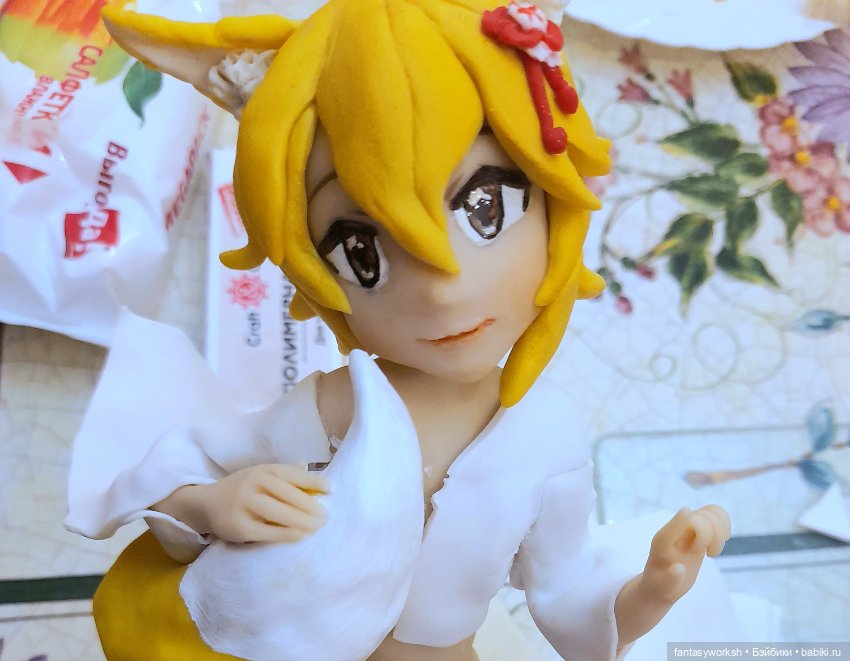 "Аниме. Фигурка Кицуне" Авторские куклы Натальи Игнатьевой