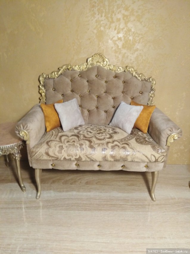 Диван-козетка для куклы — Мебель для кукол и домиков: фото (фото 2)