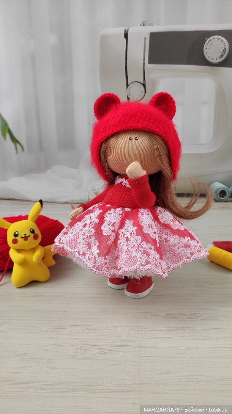 Куколка с Пикачу — Авторские текстильные куклы: Вальдорфские