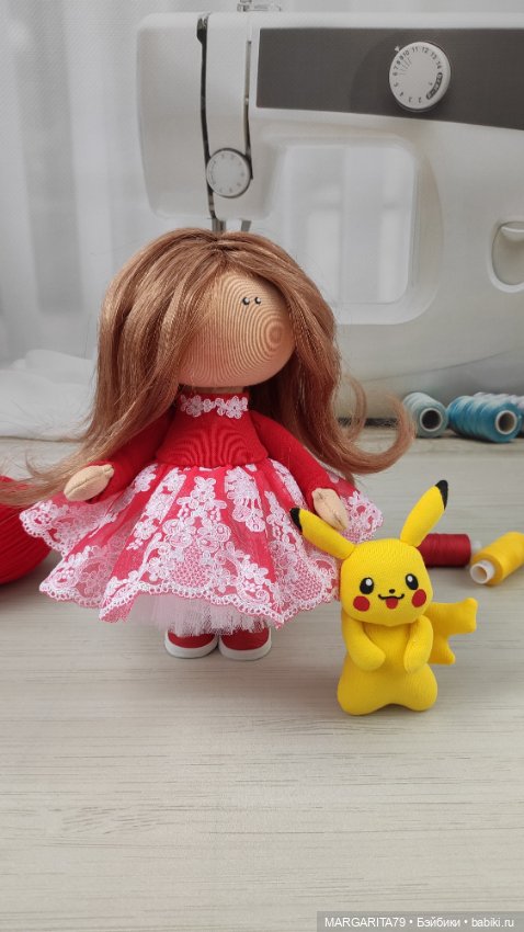 Куколка с Пикачу — Авторские текстильные куклы: Вальдорфские (фото 3)