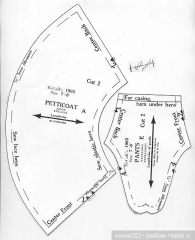 Выкройка для кукол McCalls 1965 for 7-8`` and 9-10`` dolls