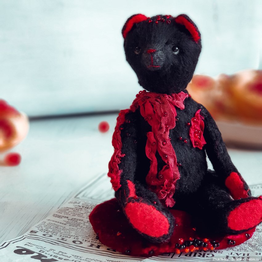 Чёрный мишка — Авторские мишки Тедди и друзья: фото (фото 2)