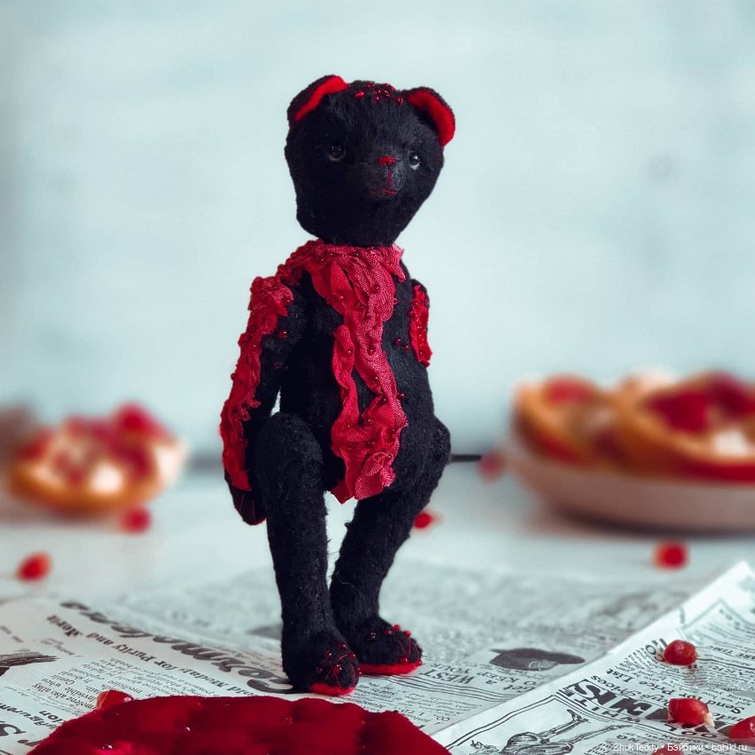Чёрный мишка — Авторские мишки Тедди и друзья: фото