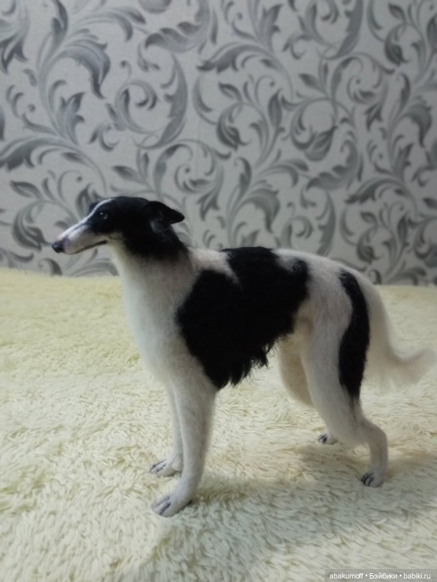 Русская псовая борзая — Валяные игрушки из шерсти: сухое валяние (фото 4)