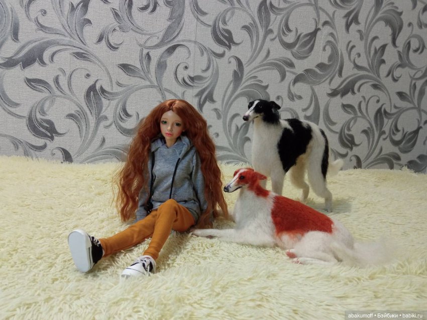 Русская псовая борзая — Валяные игрушки из шерсти: сухое валяние (фото 5)