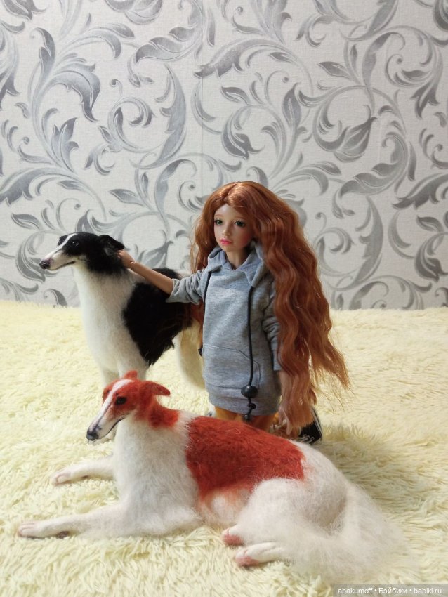 Русская псовая борзая — Валяные игрушки из шерсти: сухое валяние (фото 8)