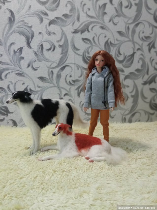 Русская псовая борзая — Валяные игрушки из шерсти: сухое валяние (фото 9)