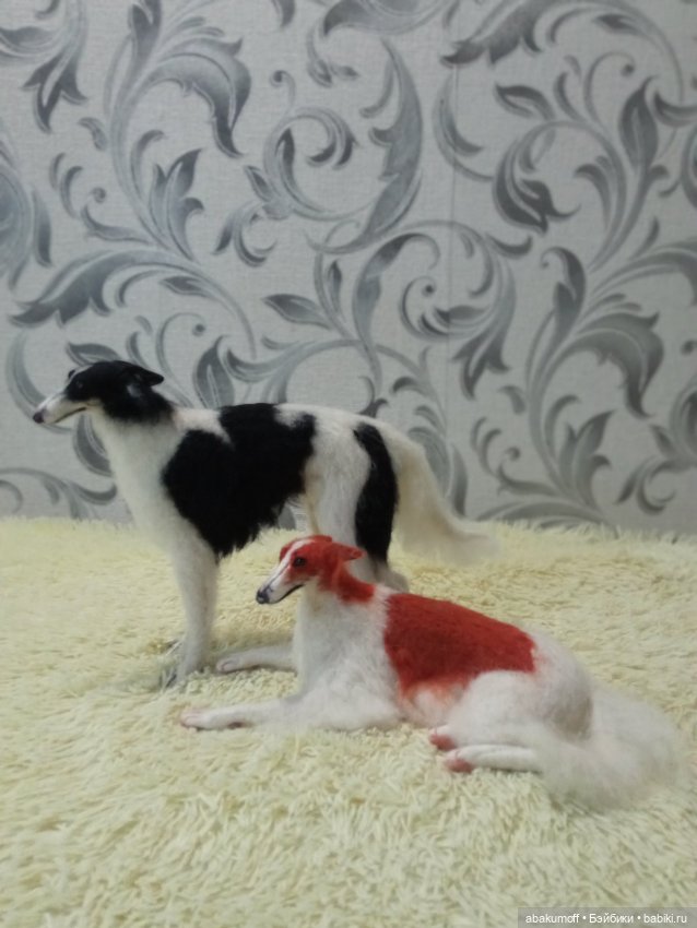 Русская псовая борзая — Валяные игрушки из шерсти: сухое валяние (фото 6)