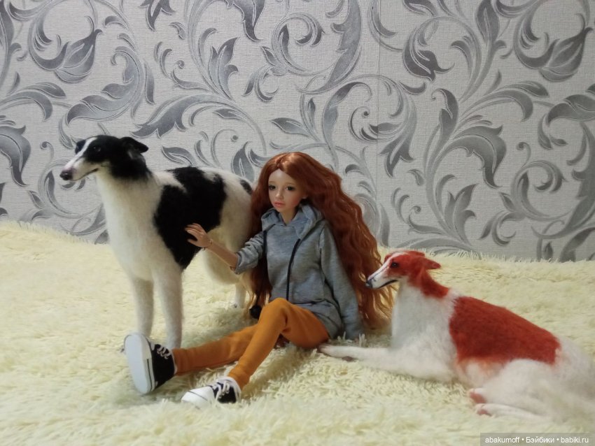 Русская псовая борзая — Валяные игрушки из шерсти: сухое валяние (фото 2)