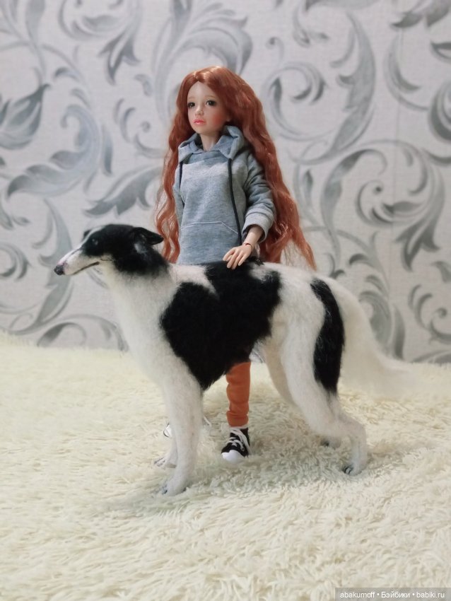 Русская псовая борзая — Валяные игрушки из шерсти: сухое валяние (фото 7)