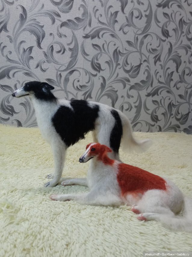 Русская псовая борзая — Валяные игрушки из шерсти: сухое валяние (фото 10)