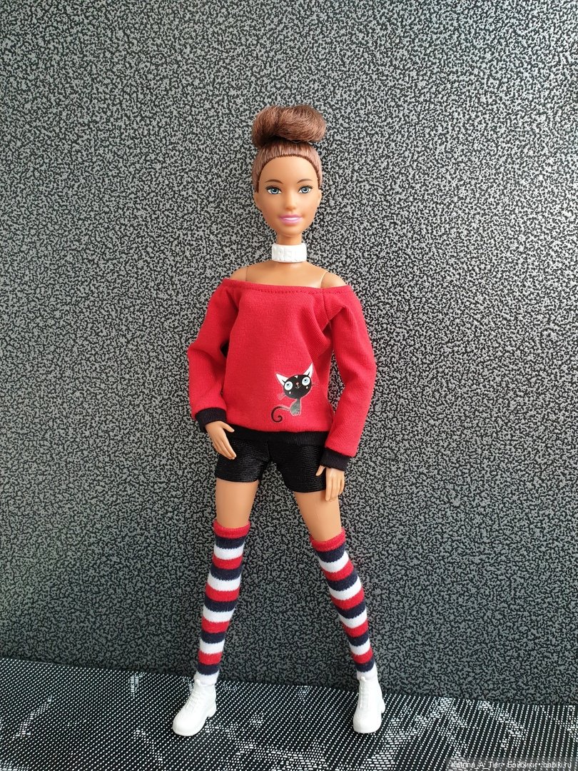 Красный + черный — Одежда и обувь для кукол своими руками: фото (фото 2)