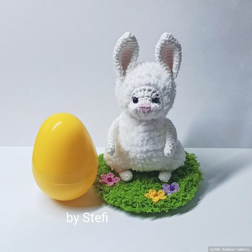 Заяц Пуш — Вязаные игрушки и амигуруми: крючком (фото 7)