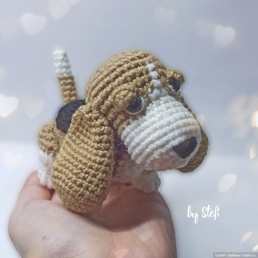 Собачка бассет — Вязаные игрушки и амигуруми: крючком