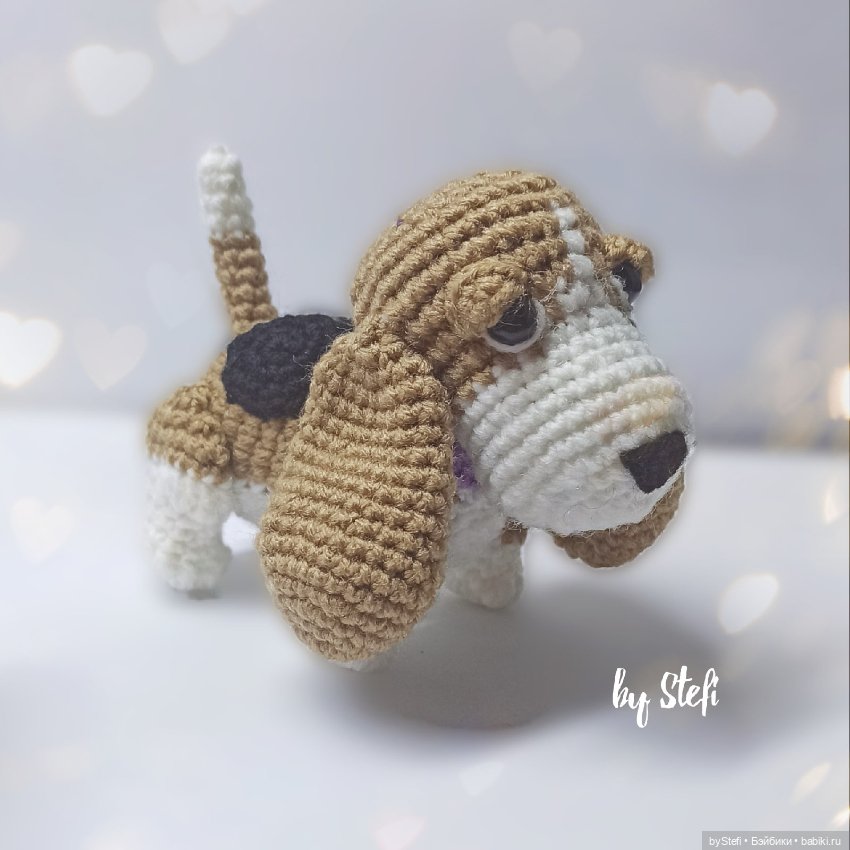 Собачка бассет — Вязаные игрушки и амигуруми: крючком (фото 4)