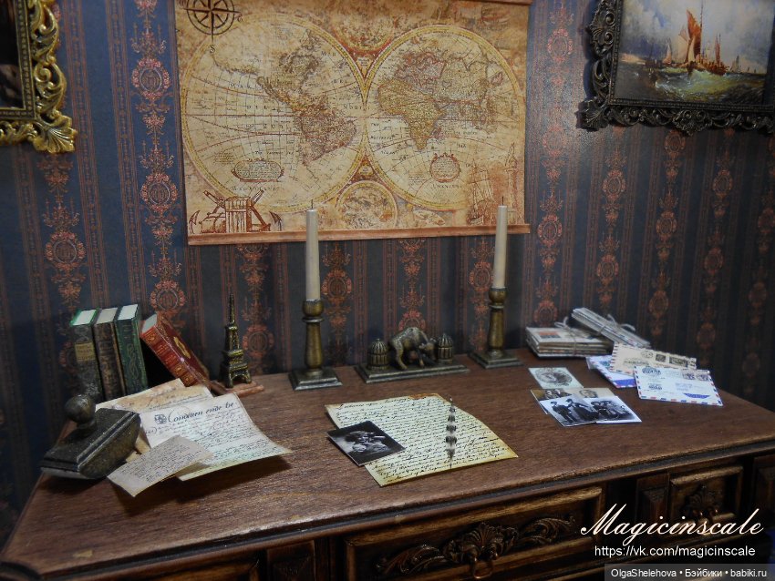 Кабинет в стиле 19 века — Мебель для кукол и домиков: фото (фото 4)