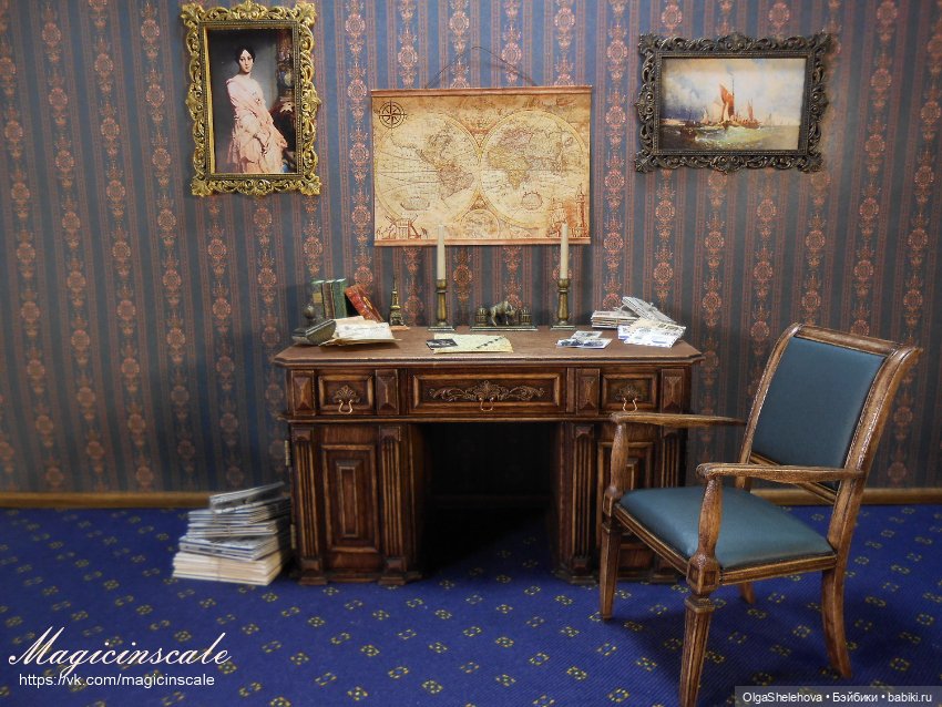 Кабинет в стиле 19 века — Мебель для кукол и домиков: фото (фото 2)