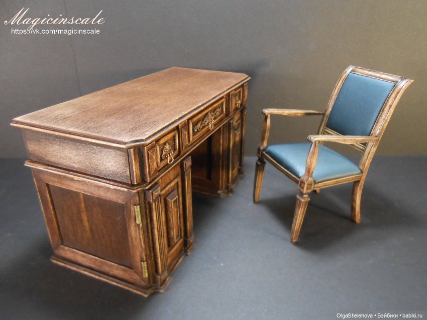 Кабинет в стиле 19 века — Мебель для кукол и домиков: фото