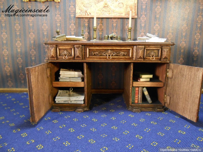 Кабинет в стиле 19 века — Мебель для кукол и домиков: фото (фото 7)