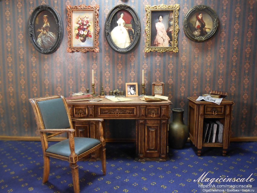 Кабинет в стиле 19 века — Мебель для кукол и домиков: фото (фото 3)