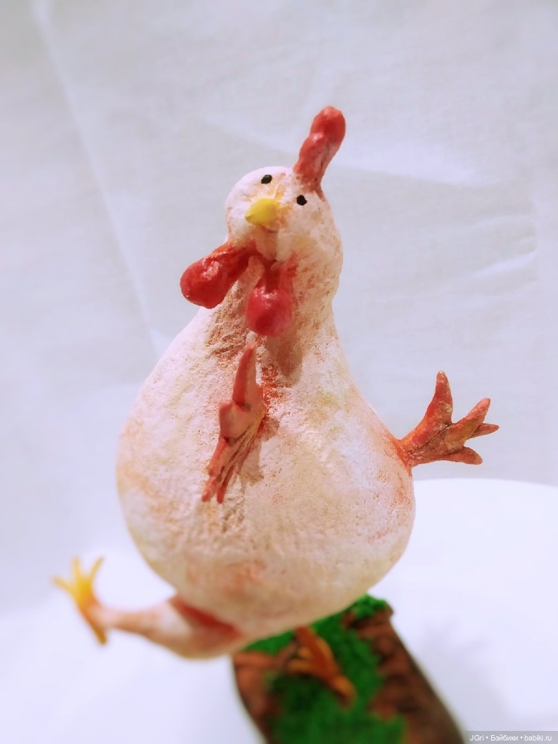 Цыпа на прогулке — Ватные игрушки на елку: ретро