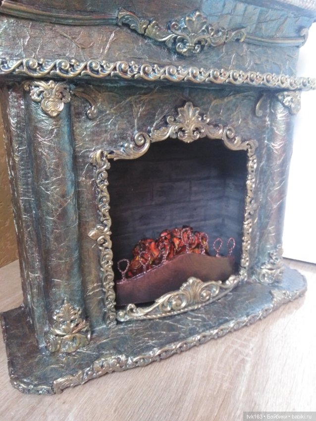 Винтажный камин для кукол - хамелеон