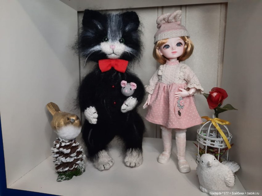 Новые котики по МК Ольги Бессогоновой и мышь по описанию Клэр Гарланд (фото 4)