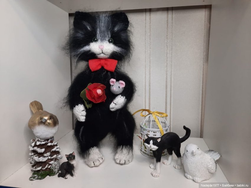 Новые котики по МК Ольги Бессогоновой и мышь по описанию Клэр Гарланд (фото 6)