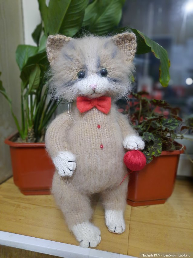 Новые котики по МК Ольги Бессогоновой и мышь по описанию Клэр Гарланд (фото 10)