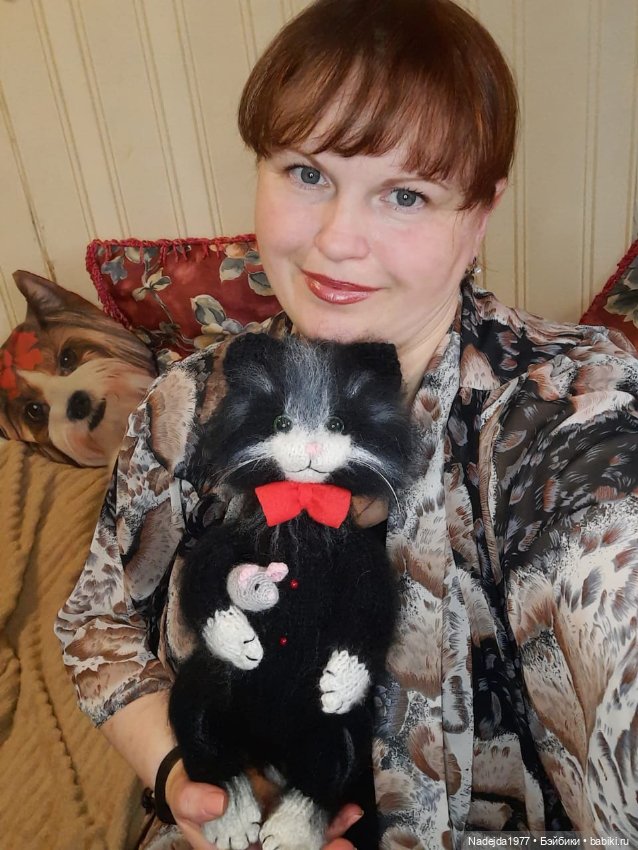 Новые котики по МК Ольги Бессогоновой и мышь по описанию Клэр Гарланд (фото 5)