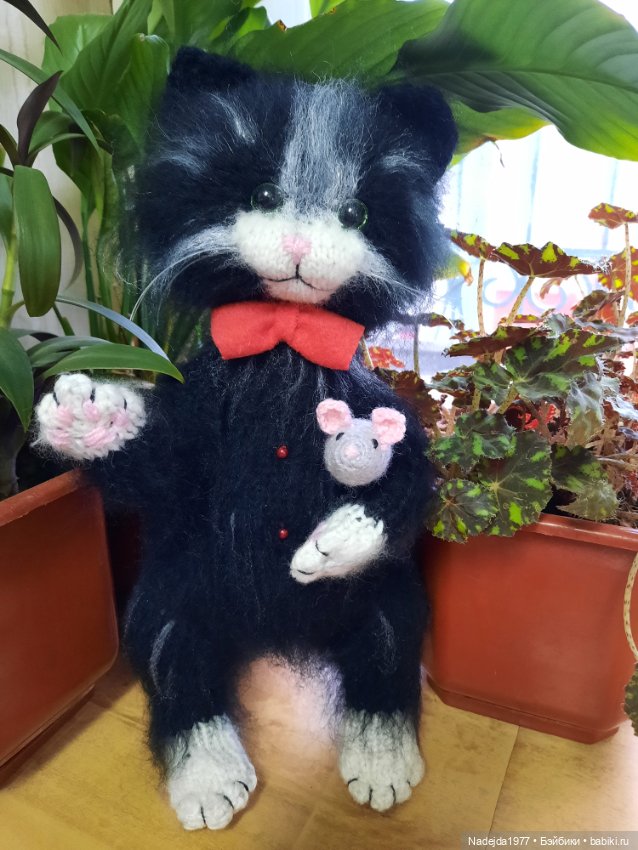 Новые котики по МК Ольги Бессогоновой и мышь по описанию Клэр Гарланд (фото 2)