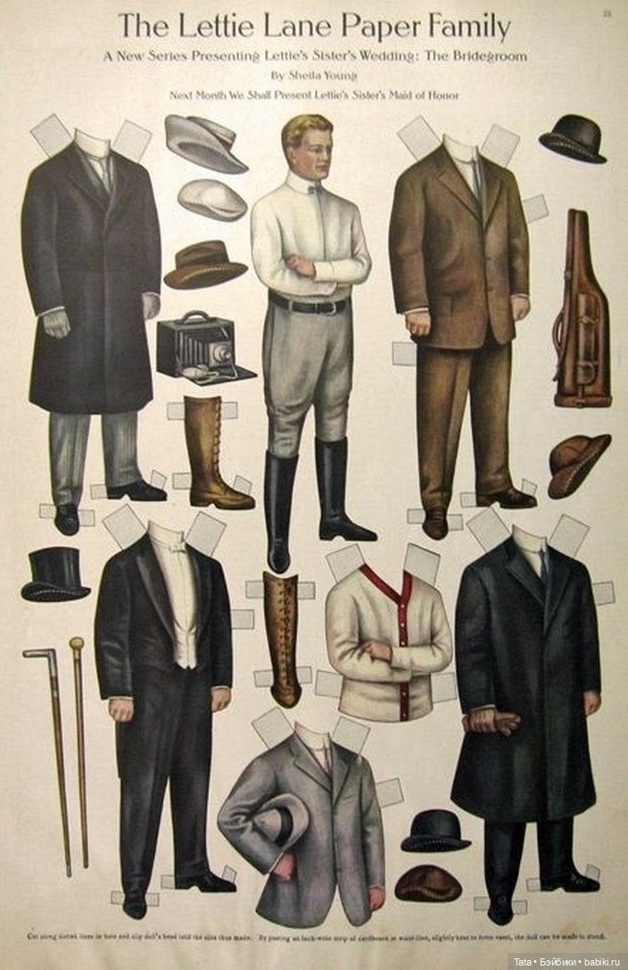Бумажные куклы The Lettie Lane Paper Family - началo ХХ векa (фото 6)