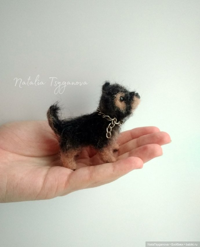 Шерстяной пёсик — Валяные игрушки из шерсти: сухое валяние (фото 6)