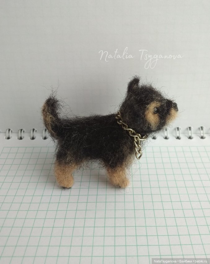Шерстяной пёсик — Валяные игрушки из шерсти: сухое валяние (фото 7)