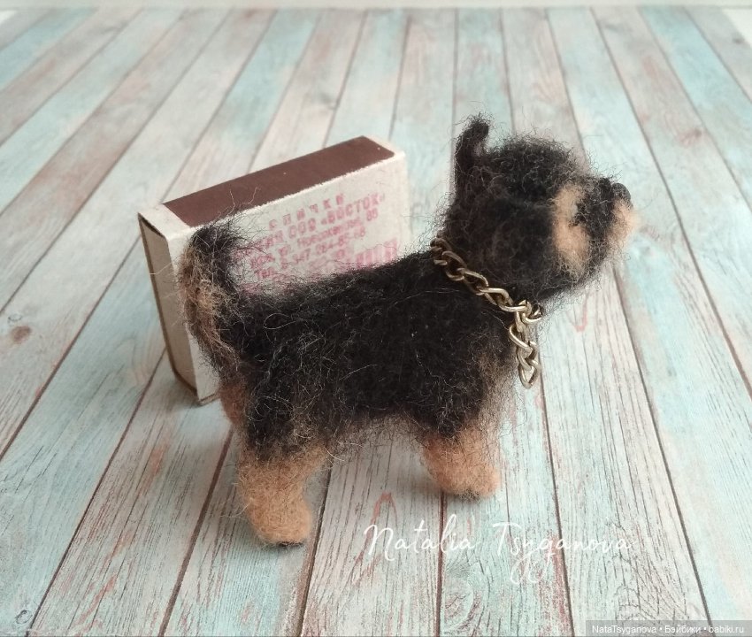 Шерстяной пёсик — Валяные игрушки из шерсти: сухое валяние (фото 4)