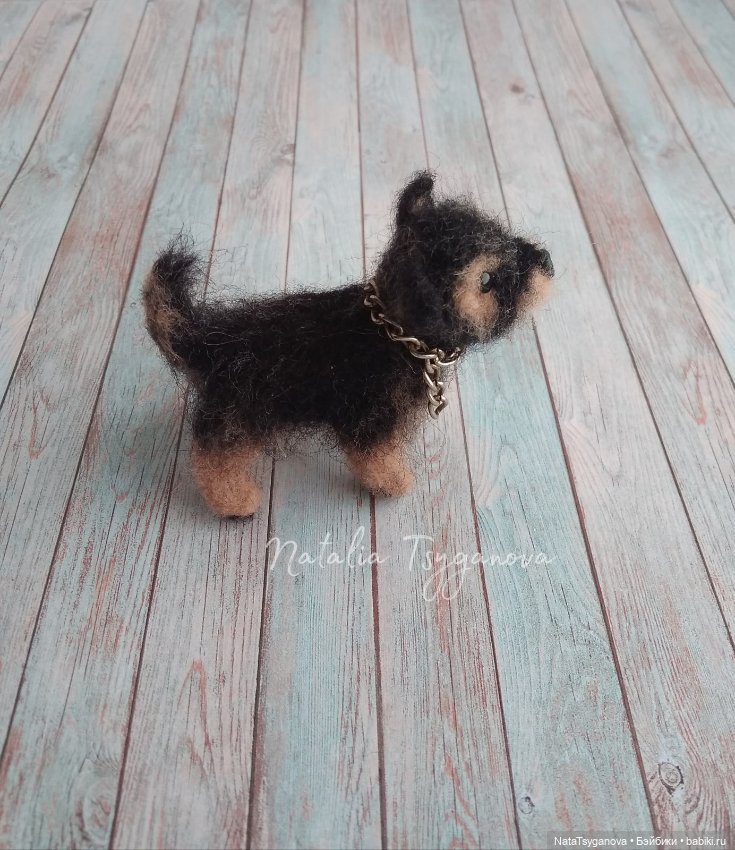 Шерстяной пёсик — Валяные игрушки из шерсти: сухое валяние (фото 5)