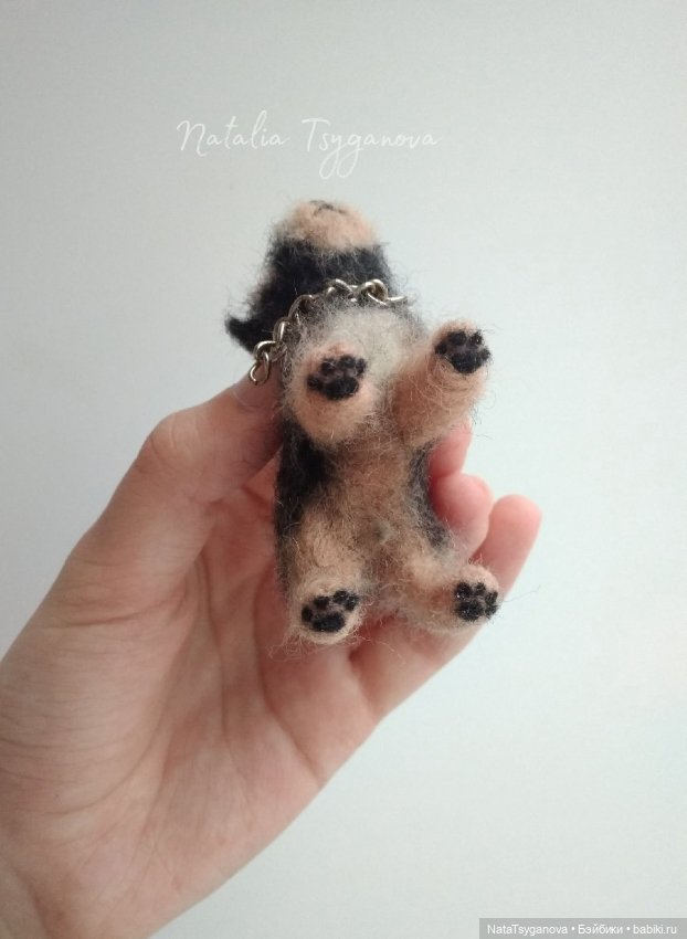 Шерстяной пёсик — Валяные игрушки из шерсти: сухое валяние (фото 3)