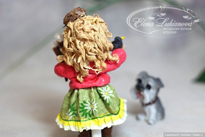 Ватная игрушка Весняшка — Ватные игрушки на елку: ретро (фото 3)