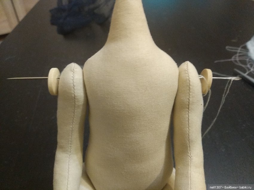 Шьем тельце "сидящей" куколки по выкройке из интернета (фото 8)