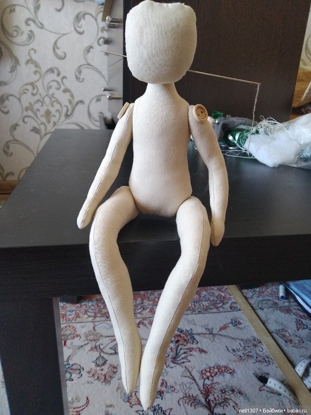 Шьем тельце "сидящей" куколки по выкройке из интернета (фото 9)