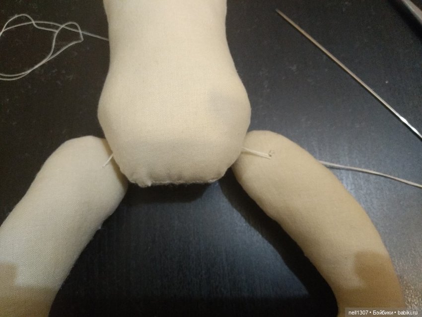 Шьем тельце "сидящей" куколки по выкройке из интернета (фото 6)