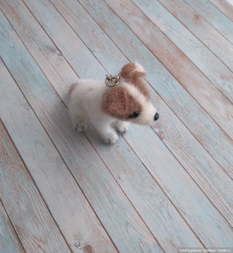 Брелок - щенок — Валяные игрушки из шерсти: сухое валяние (фото 6)