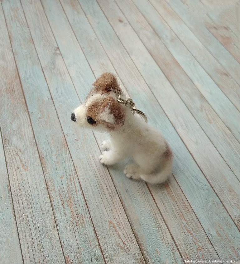 Брелок - щенок — Валяные игрушки из шерсти: сухое валяние (фото 5)