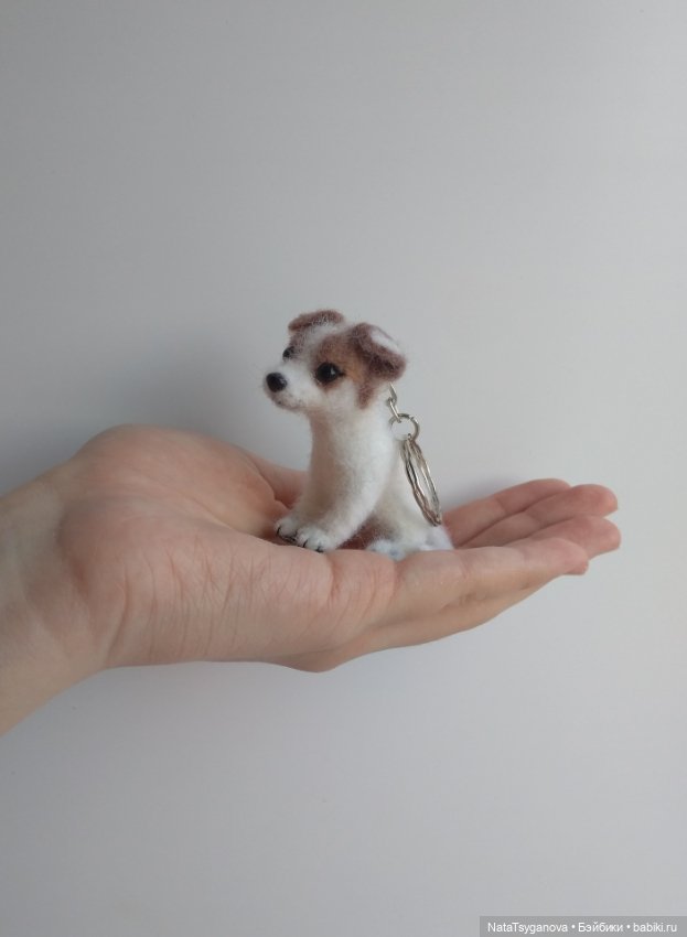 Брелок - щенок — Валяные игрушки из шерсти: сухое валяние (фото 4)