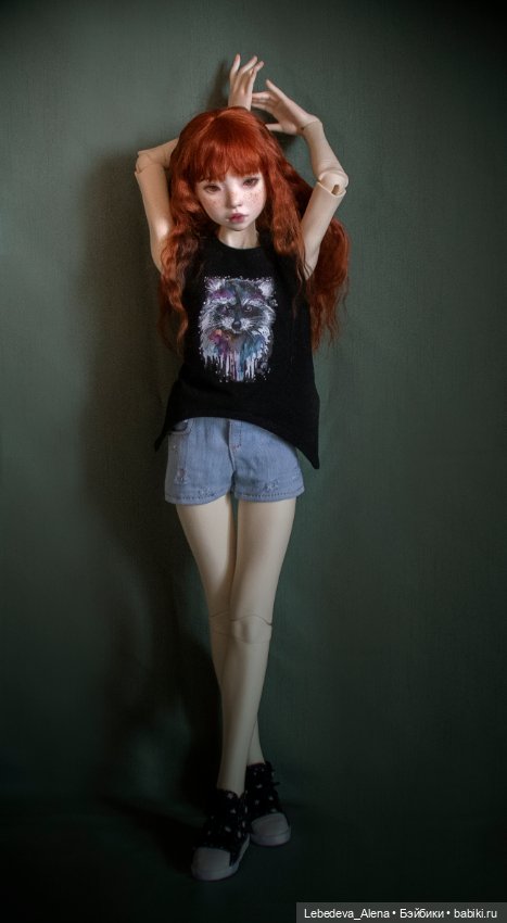 Рыжая с веснушками — Гибридизация кукол BJD (БЖД): пересадка головы