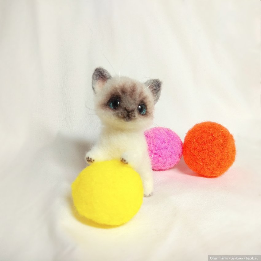 Кто сказал "Мяу" — Валяные игрушки из шерсти: сухое валяние (фото 7)