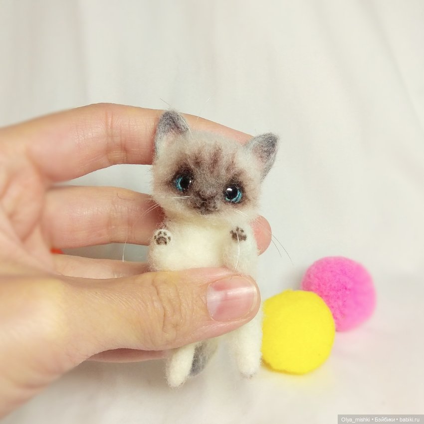 Кто сказал "Мяу" — Валяные игрушки из шерсти: сухое валяние (фото 3)