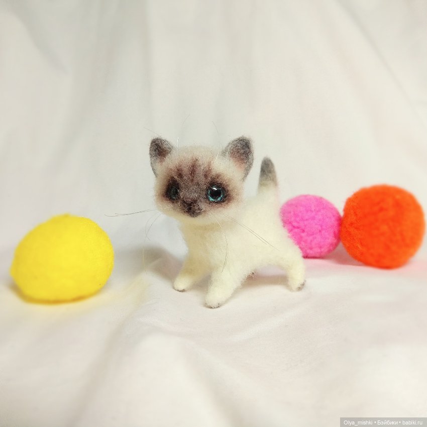 Кто сказал "Мяу" — Валяные игрушки из шерсти: сухое валяние (фото 9)