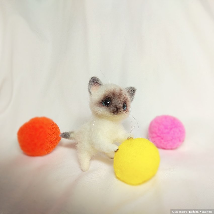 Кто сказал "Мяу" — Валяные игрушки из шерсти: сухое валяние (фото 6)